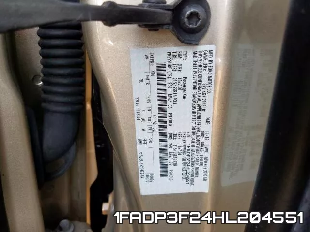 1FADP3F24HL204551 фото 2