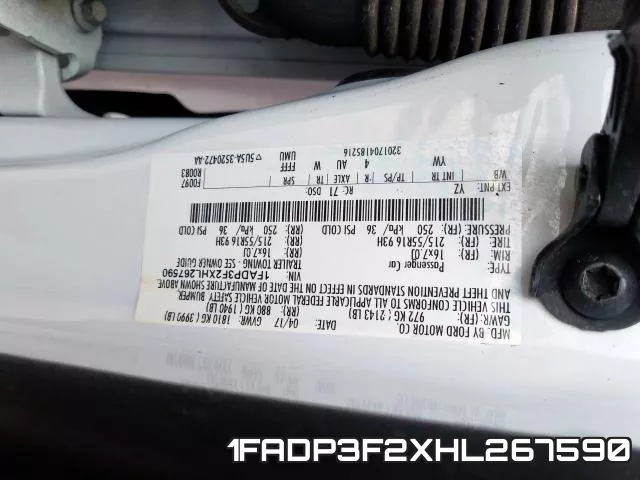 1FADP3F2XHL267590 фото 2