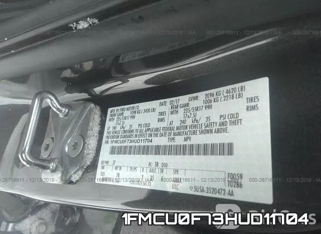 1FMCU0F73HUD11704 фото 10