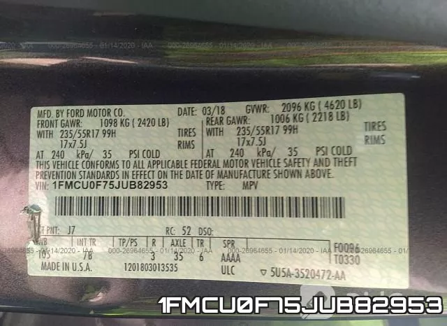 1FMCU0F75JUB82953 фото 8