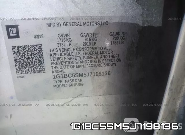 1G1BC5SM5J7198136 фото 8