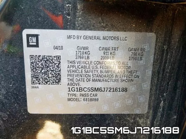 1G1BC5SM6J7216188 фото 2