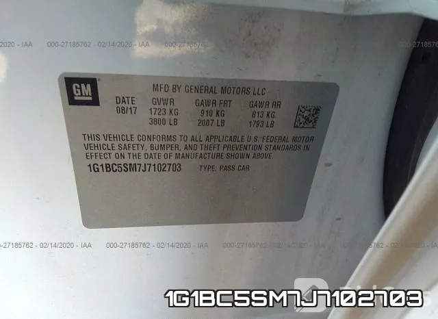 1G1BC5SM7J7102703 фото 7