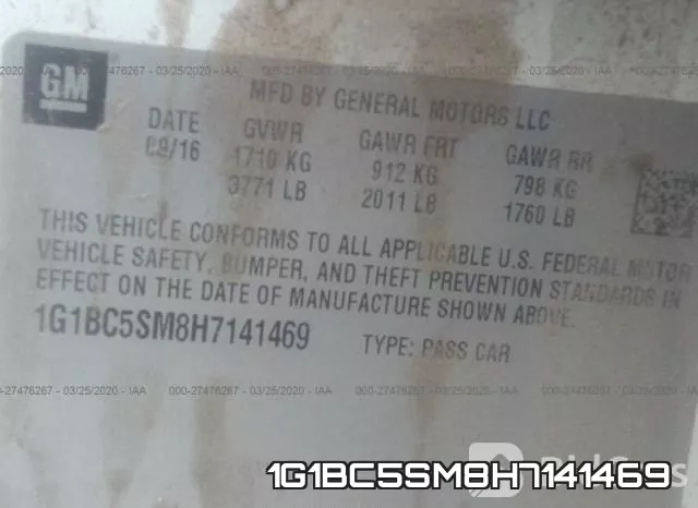 1G1BC5SM8H7141469 фото 9