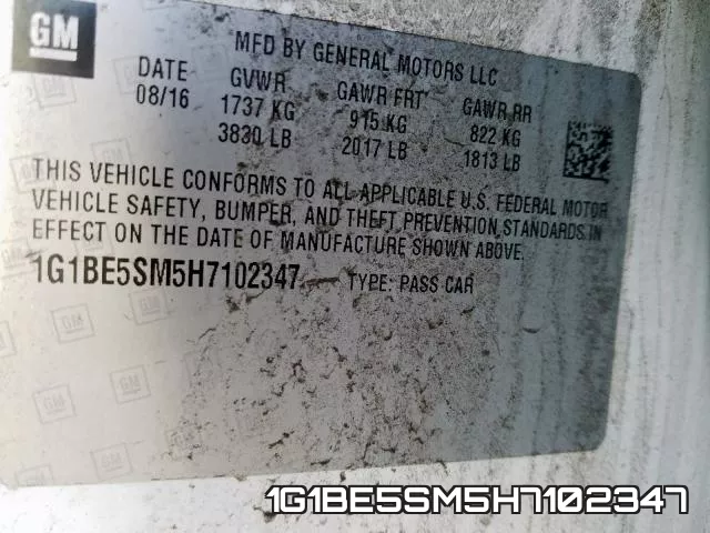 1G1BE5SM5H7102347 фото 2