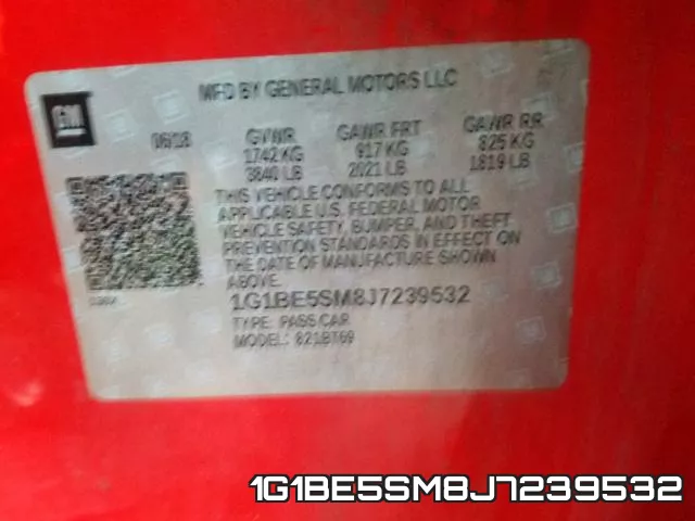 1G1BE5SM8J7239532 фото 2
