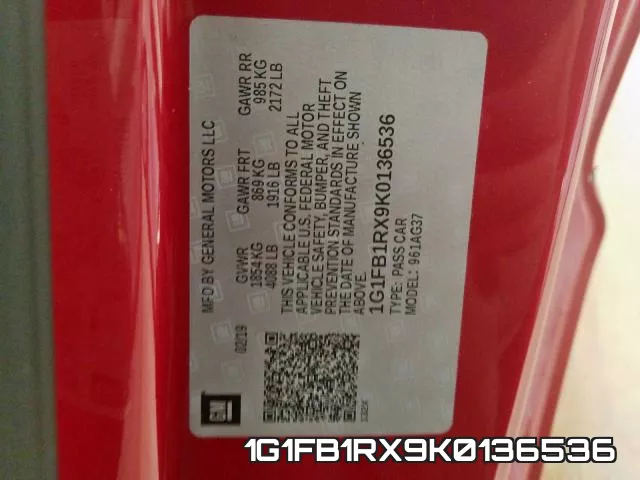 1G1FB1RX9K0136536 фото 2