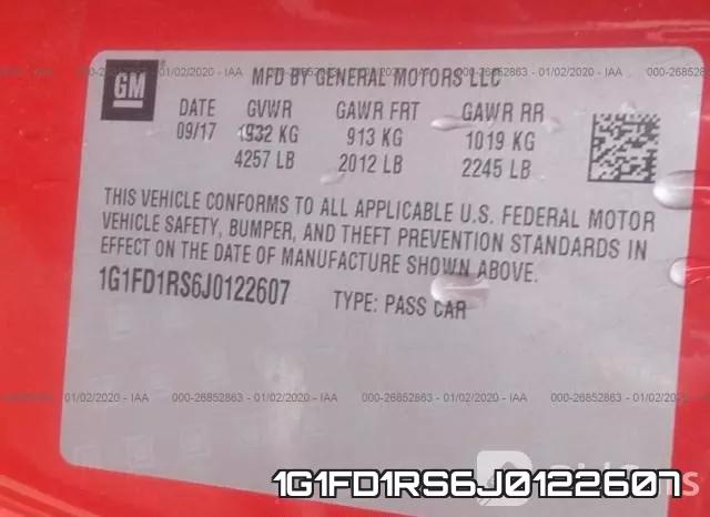 1G1FD1RS6J0122607 фото 8