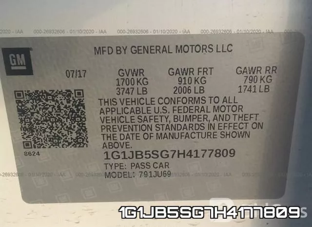 1G1JB5SG7H4177809 фото 10