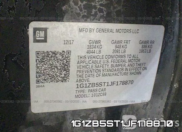 1G1ZB5ST1JF178870 фото 7