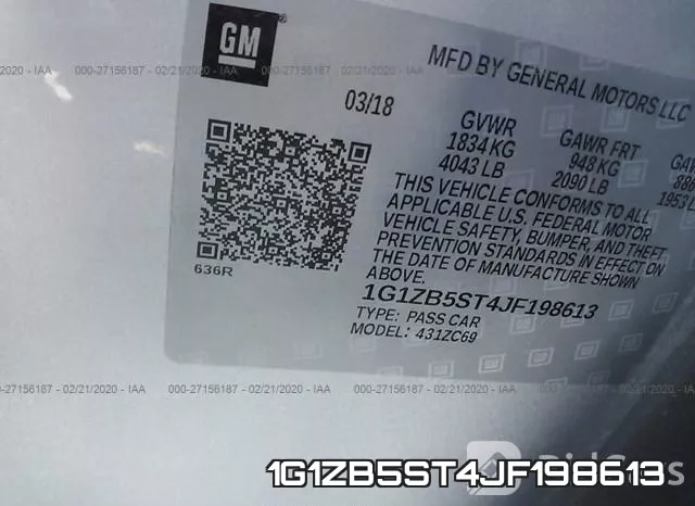 1G1ZB5ST4JF198613 фото 9