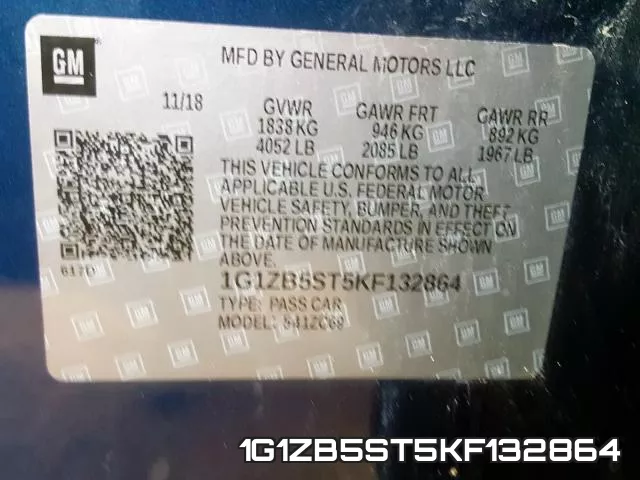 1G1ZB5ST5KF132864 фото 2