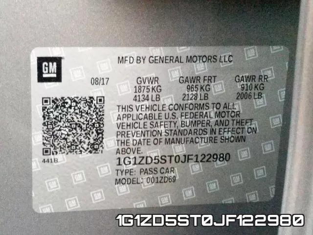 1G1ZD5ST0JF122980 фото 2
