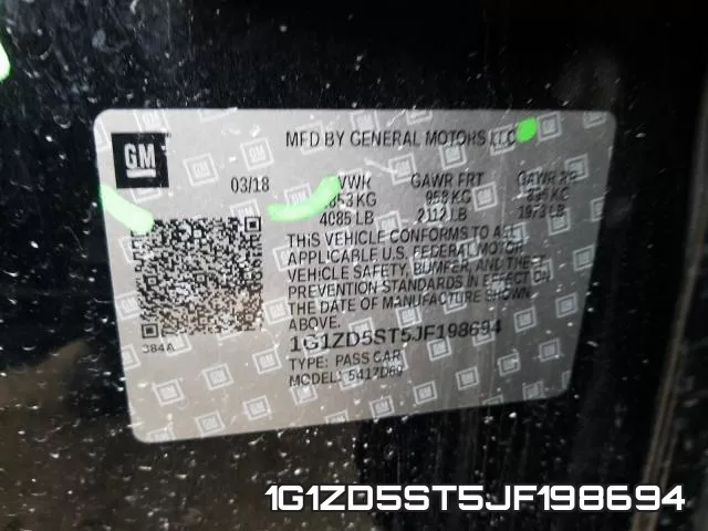 1G1ZD5ST5JF198694 фото 2