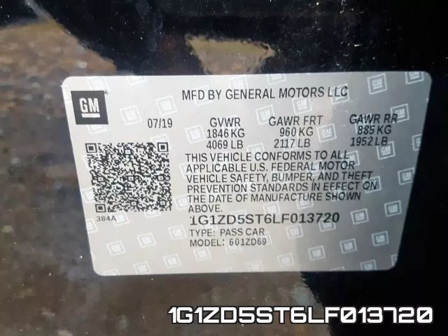 1G1ZD5ST6LF013720 фото 2