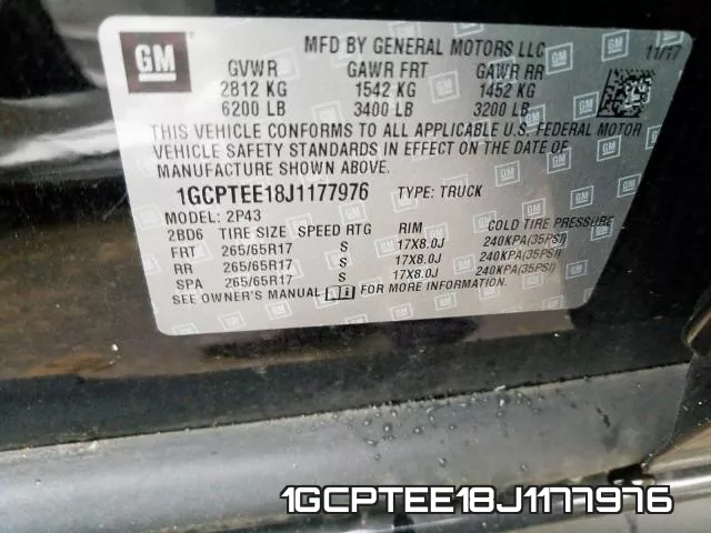 1GCPTEE18J1177976 фото 2