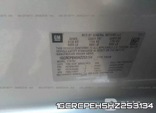 1GCRCPEH5HZ253134 фото 8