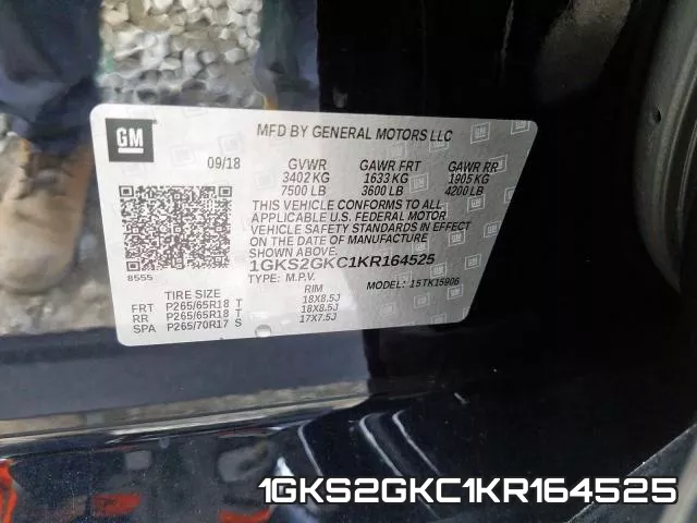1GKS2GKC1KR164525 фото 2
