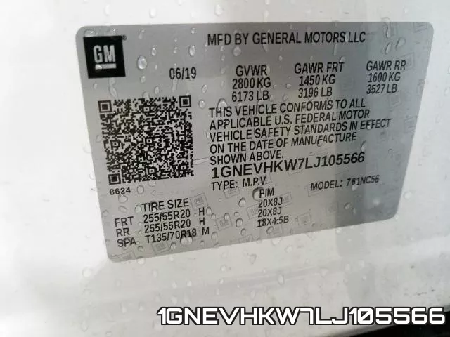 1GNEVHKW7LJ105566 фото 2