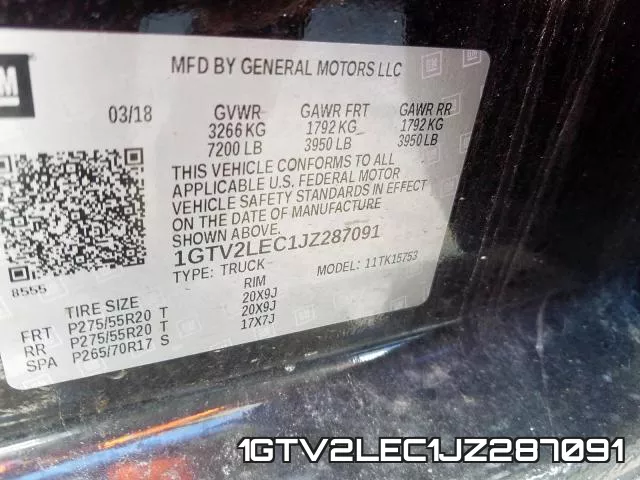 1GTV2LEC1JZ287091 фото 2