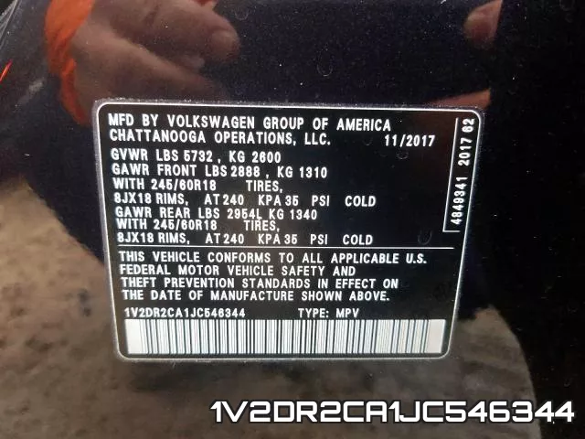 1V2DR2CA1JC546344 фото 2