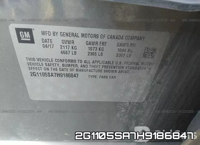 2G1105SA7H9186847 фото 7