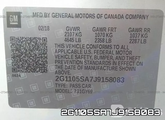 2G1105SA7J9158083 фото 8