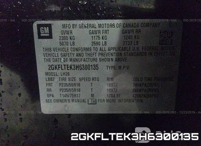 2GKFLTEK3H6300135 фото 9