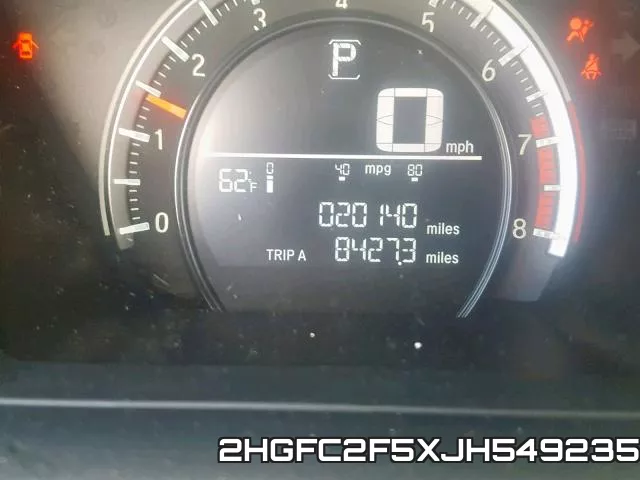2HGFC2F5XJH549235 фото 8