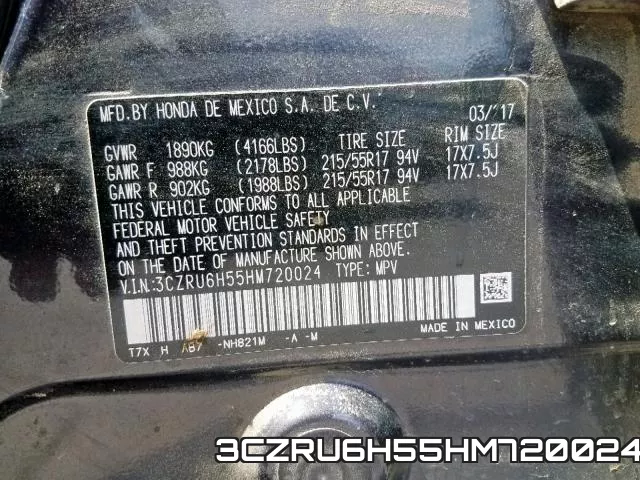 3CZRU6H55HM720024 фото 2