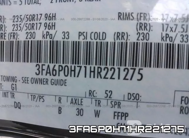 3FA6P0H71HR221275 фото 8