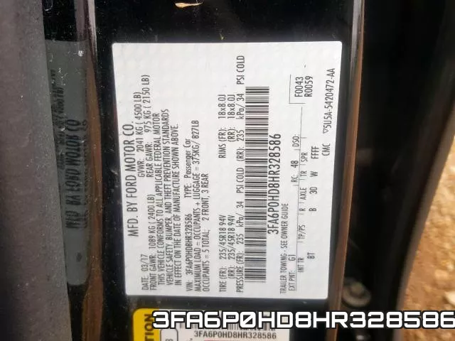 3FA6P0HD8HR328586 фото 2
