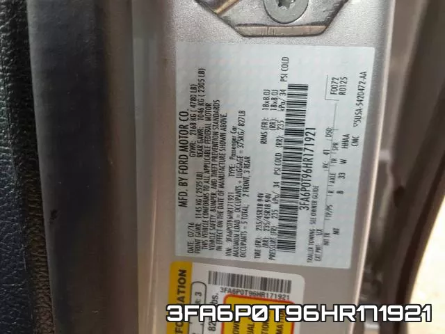 3FA6P0T96HR171921 фото 2