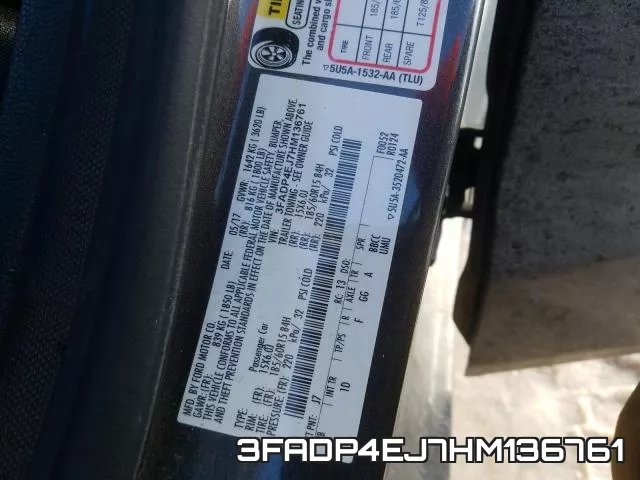 3FADP4EJ7HM136761 фото 2