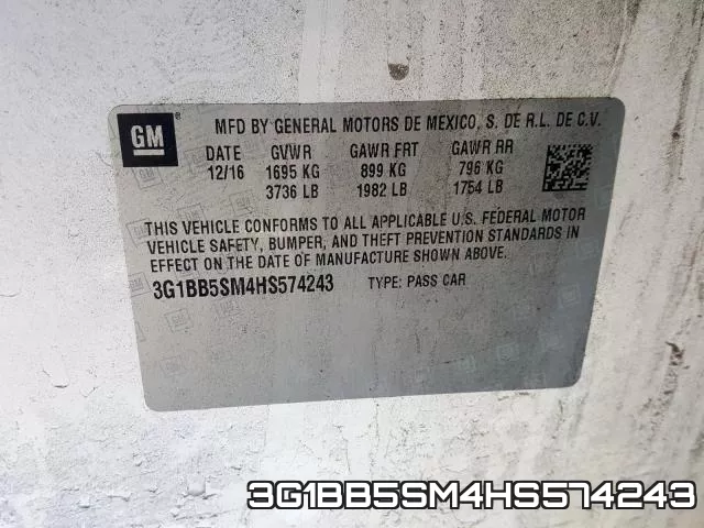 3G1BB5SM4HS574243 фото 2