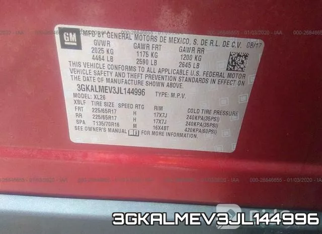 3GKALMEV3JL144996 фото 7