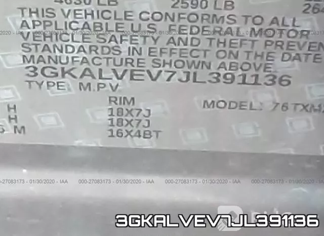 3GKALVEV7JL391136 фото 7