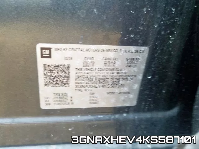 3GNAXHEV4KS587101 фото 2