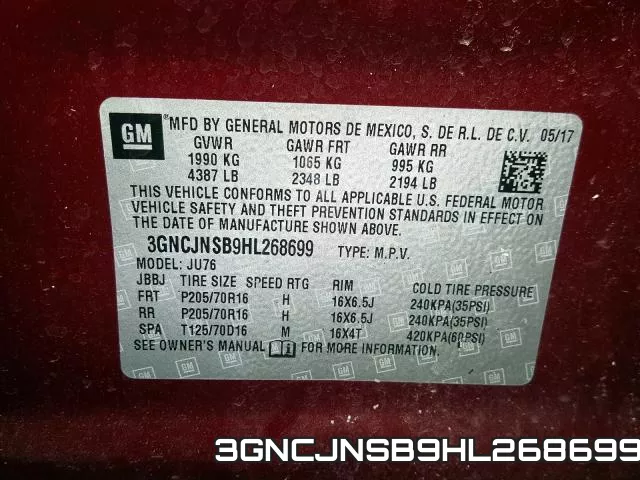 3GNCJNSB9HL268699 фото 2