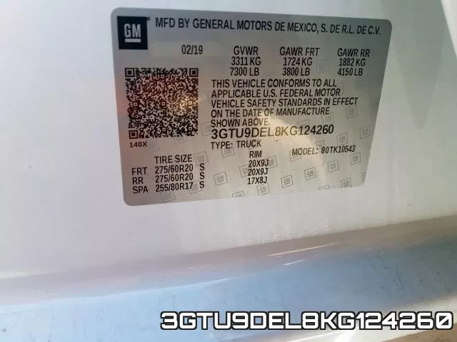 3GTU9DEL8KG124260 фото 2