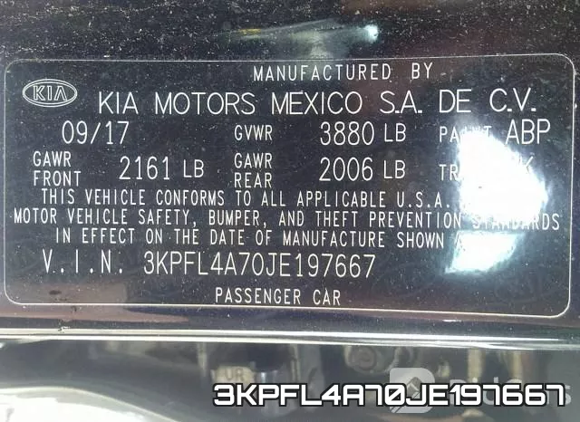 3KPFL4A70JE197667 фото 8