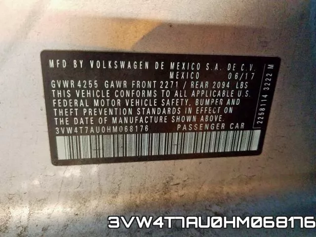3VW4T7AU0HM068176 фото 2