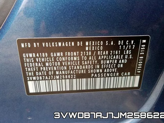 3VWDB7AJ7JM258622 фото 2