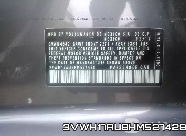 3VWH17AU8HM527428 фото 8