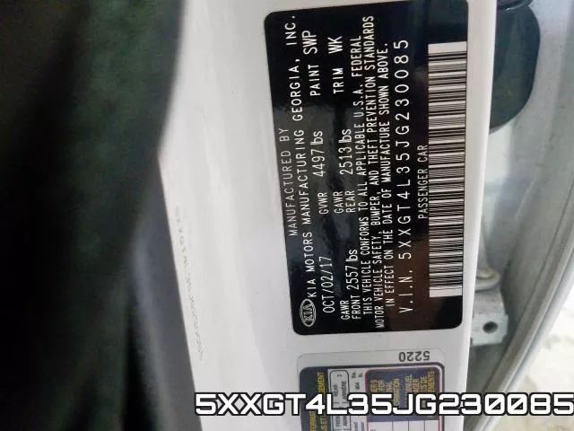 5XXGT4L35JG230085 фото 2