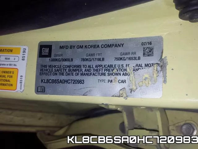 KL8CB6SA0HC720983 фото 2