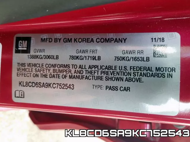 KL8CD6SA9KC752543 фото 2