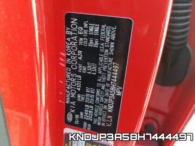 KNDJP3A58H7444497 фото 2