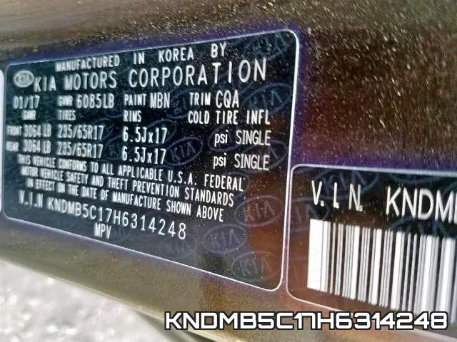 KNDMB5C17H6314248 фото 2