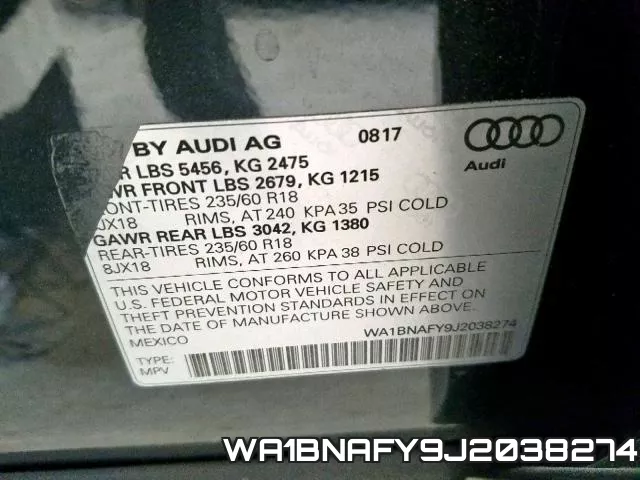 WA1BNAFY9J2038274 фото 2